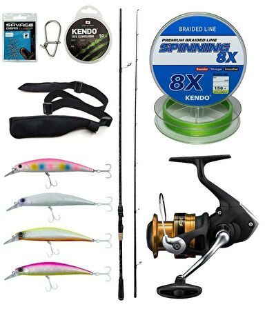 Yek Outdoor Spin Olta Seti Kendo Kenshi Pro 2.73m 12-45gr Olta Kamışı&Shimano Makina FX 2500 FC