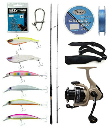 Yek Outdoor Spin Olta Seti Kendo Kenshi Pro 2.73m 12-45gr Olta Kamışı&Okuma Outrax OR-4000SGA Olta Makinesi