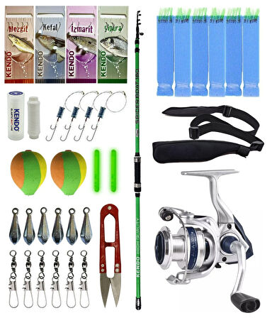 Yek Outdoor Tekne Olta Seti Kendo Spider Boat 2.10cm Olta Kamışı&Okuma ARIA-5000a Olta Makinesi