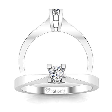 0,12 Karat Pırlanta Tektaş Yüzük