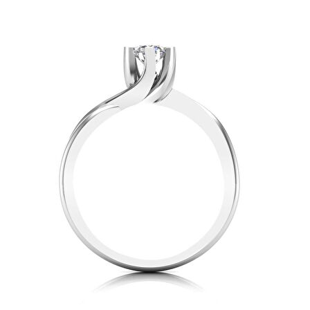 0,50 Karat E Renk Uluslararası Sertifikalı Pırlanta Tektaş Yüzük