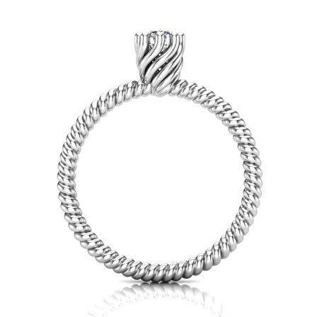 0,15 Karat Pırlanta Tektaş Yüzük