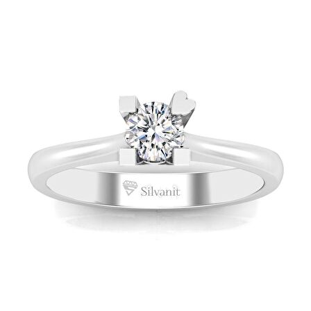 0,30 Karat F Renk Uluslararası Sertifikalı Pırlanta Tektaş Yüzük