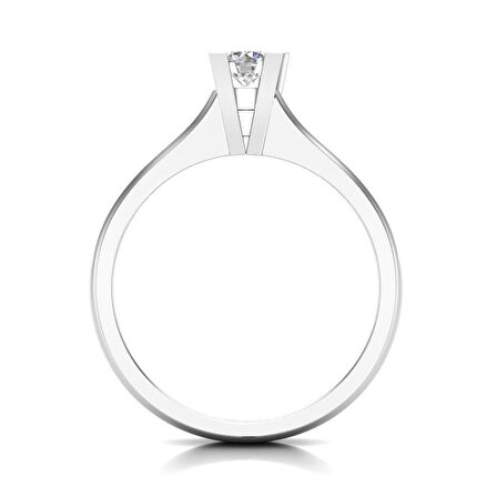 0,30 Karat F Renk Uluslararası Sertifikalı Pırlanta Tektaş Yüzük