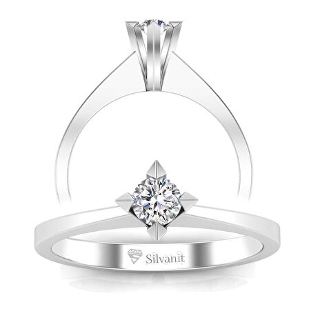 0,13 Karat Pırlanta Tektaş Yüzük