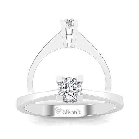 0,30 Karat F Renk Uluslararası Sertifikalı Pırlanta Tektaş Yüzük