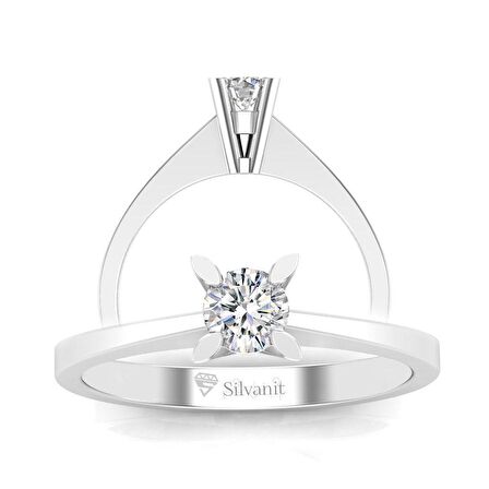 0,30 Karat F Renk Uluslararası Sertifikalı Pırlanta Tektaş Yüzük