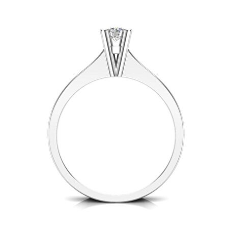 0,18 Karat Pırlanta Tektaş Yüzük