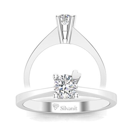 0.40 Karat G Renk Uluslararası Sertifikalı Pırlanta Tektaş Yüzük