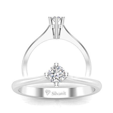 0,15 Karat Pırlanta Tektaş Yüzük