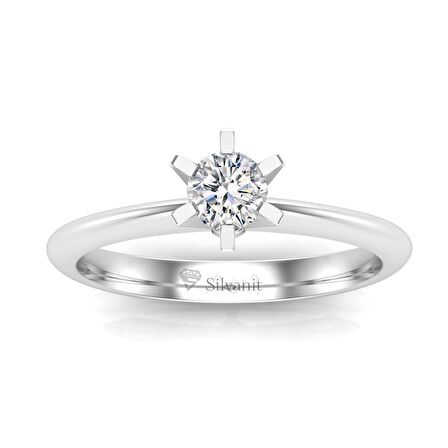 0,30 Karat D Renk Uluslararası Sertifikalı Pırlanta Tektaş Yüzük