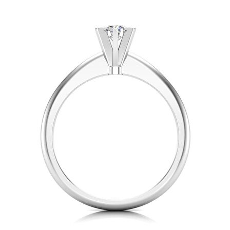 0,30 Karat D Renk Uluslararası Sertifikalı Pırlanta Tektaş Yüzük