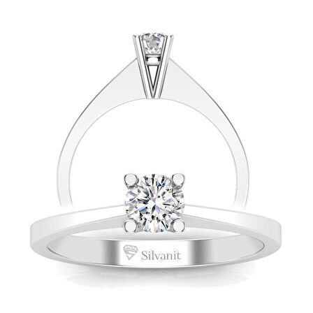 0,40 Karat D Renk Uluslararası Sertifikalı Pırlanta Tektaş Yüzük