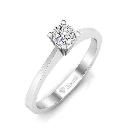 0,40 Karat D Renk Uluslararası Sertifikalı Pırlanta Tektaş Yüzük