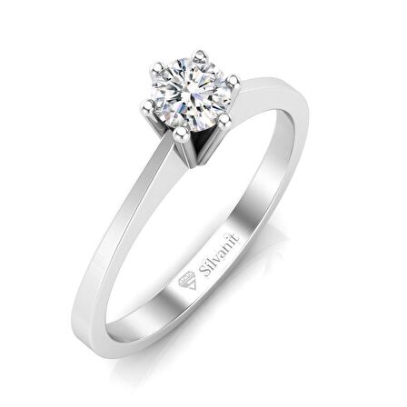 0,40 Karat F Renk Uluslararası Sertifikalı Pırlanta Tektaş Yüzük