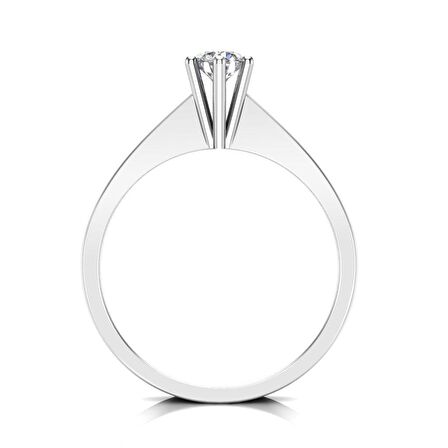 0,40 Karat F Renk Uluslararası Sertifikalı Pırlanta Tektaş Yüzük