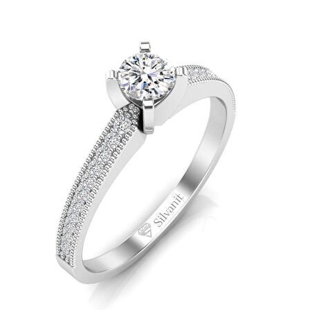 0,40 Karat Pırlantalı Tektaş Yüzük