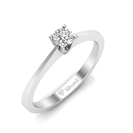 0,17 Karat Pırlanta Tektaş Yüzük