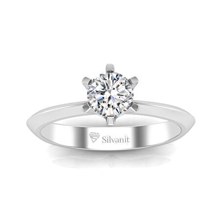 0,50 Karat F Renk Uluslararası Sertifikalı Pırlanta Tektaş Yüzük