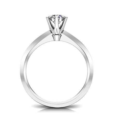 0,50 Karat F Renk Uluslararası Sertifikalı Pırlanta Tektaş Yüzük