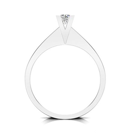 0,40 Karat F Renk Uluslararası Sertifikalı Pırlanta Tektaş Yüzük