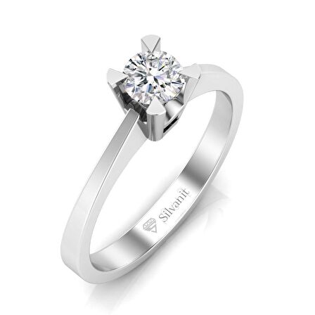 0,50 Karat G Renk Uluslararası Sertifikalı Pırlanta Tektaş Yüzük