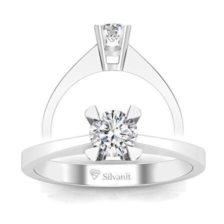 0,50 Karat G Renk Uluslararası Sertifikalı Pırlanta Tektaş Yüzük