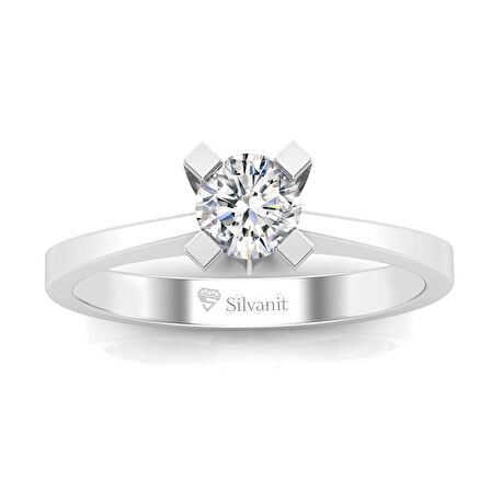 0,50 Karat F Renk Uluslararası Sertifikalı Tektaş Pırlanta Yüzük