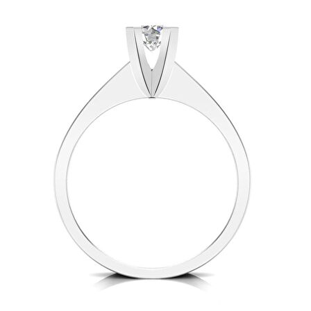 0,50 Karat F Renk Uluslararası Sertifikalı Tektaş Pırlanta Yüzük