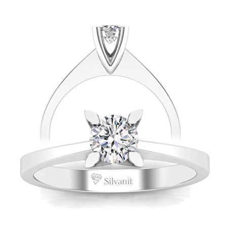 0,50 Karat G Renk Uluslararası Sertifikalı Pırlanta Tektaş Yüzük