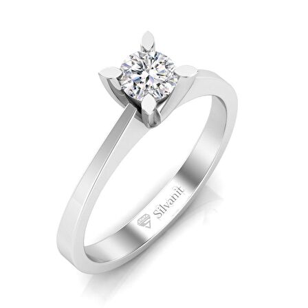 0,50 Karat G Renk Uluslararası Sertifikalı Pırlanta Tektaş Yüzük