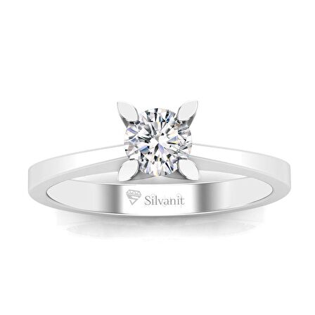 0,50 Karat G Renk Uluslararası Sertifikalı Pırlanta Tektaş Yüzük