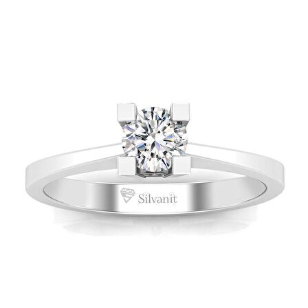 0.50 Karat F Renk Uluslararası Sertifikalı Pırlanta Tektaş Yüzük