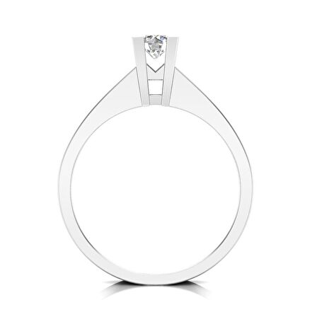 0.50 Karat F Renk Uluslararası Sertifikalı Pırlanta Tektaş Yüzük