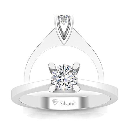 0,40 Karat F Renk Uluslararası Sertifikalı Pırlanta Tektaş Yüzük