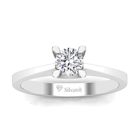 0,40 Karat F Renk Uluslararası Sertifikalı Pırlanta Tektaş Yüzük