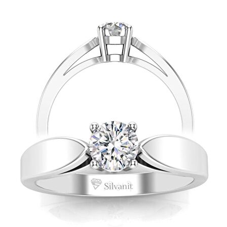 0,50 Karat G Renk Uluslararası Sertifikalı Pırlanta Tektaş Yüzük