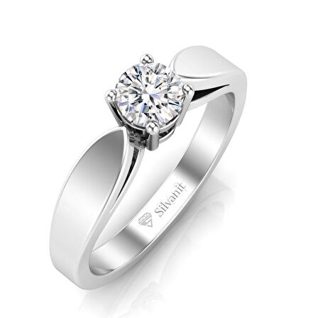 0,50 Karat G Renk Uluslararası Sertifikalı Pırlanta Tektaş Yüzük