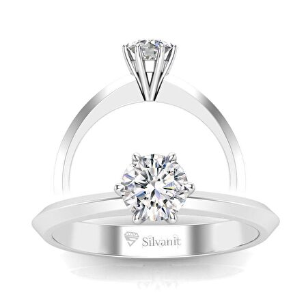 0,60 Karat G Renk Uluslararası Sertifikalı Pırlanta Tektaş Yüzük