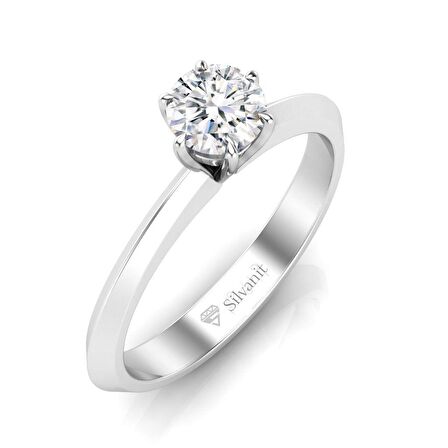 0,60 Karat G Renk Uluslararası Sertifikalı Pırlanta Tektaş Yüzük