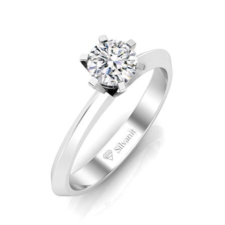 0,60 Karat F Renk Uluslararası Sertifikalı Pırlanta Tektaş Yüzük