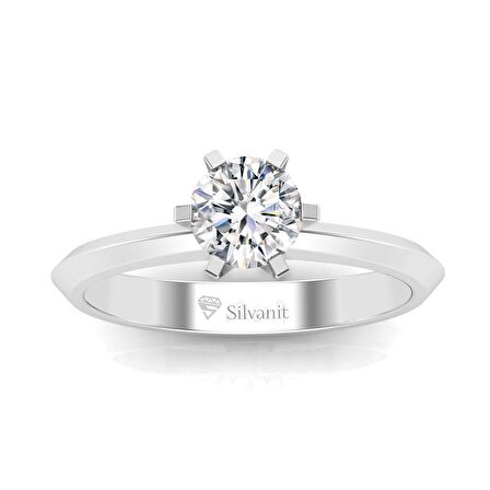 0,60 Karat F Renk Uluslararası Sertifikalı Pırlanta Tektaş Yüzük