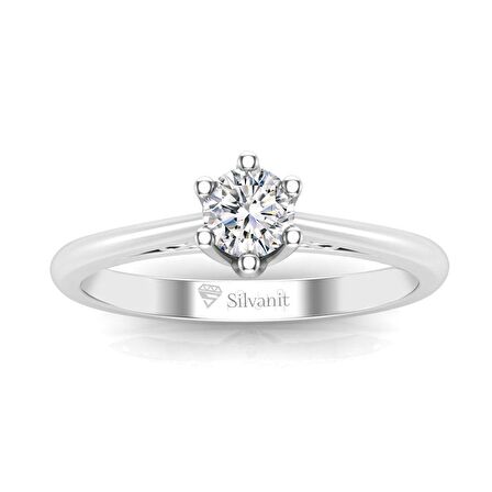 0,40 Karat F Renk Uluslararası Sertifikalı Pırlanta Tektaş Yüzük