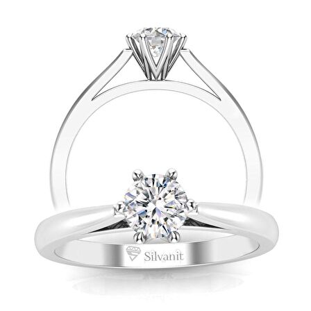 0,30 Karat G Renk Uluslararası Sertifikalı Pırlanta Tektaş Yüzük