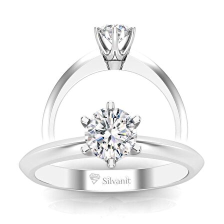 0,70 Karat H Renk Uluslararası Sertifikalı Pırlanta Tektaş Yüzük