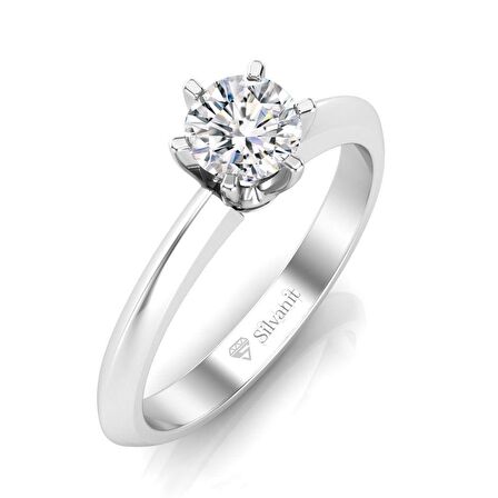 0,70 Karat H Renk Uluslararası Sertifikalı Pırlanta Tektaş Yüzük