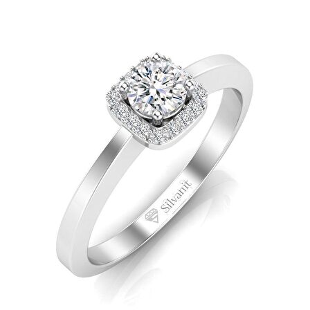 0,45 Karat G Renk Uluslararası Sertifikalı Pırlanta Tektaş Yüzük