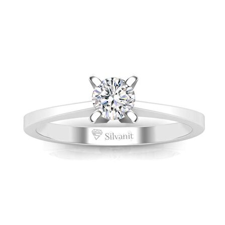 0,30 Karat F Renk Uluslararası Sertifikalı Pırlanta Tektaş Yüzük