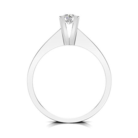 0,30 Karat F Renk Uluslararası Sertifikalı Pırlanta Tektaş Yüzük