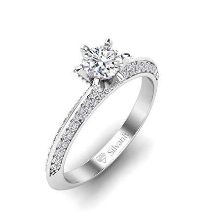 0,70 Karat G Renk Uluslararası Sertifikalı Pırlanta Tektaş Yüzük